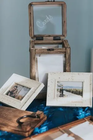 Rustic Wood Lantern Card Box