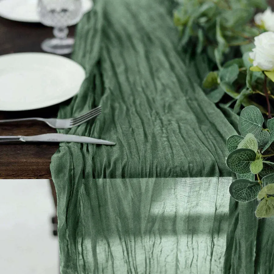 Green Cheesecloth Runners