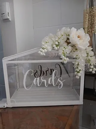 White Terrarium Card Box