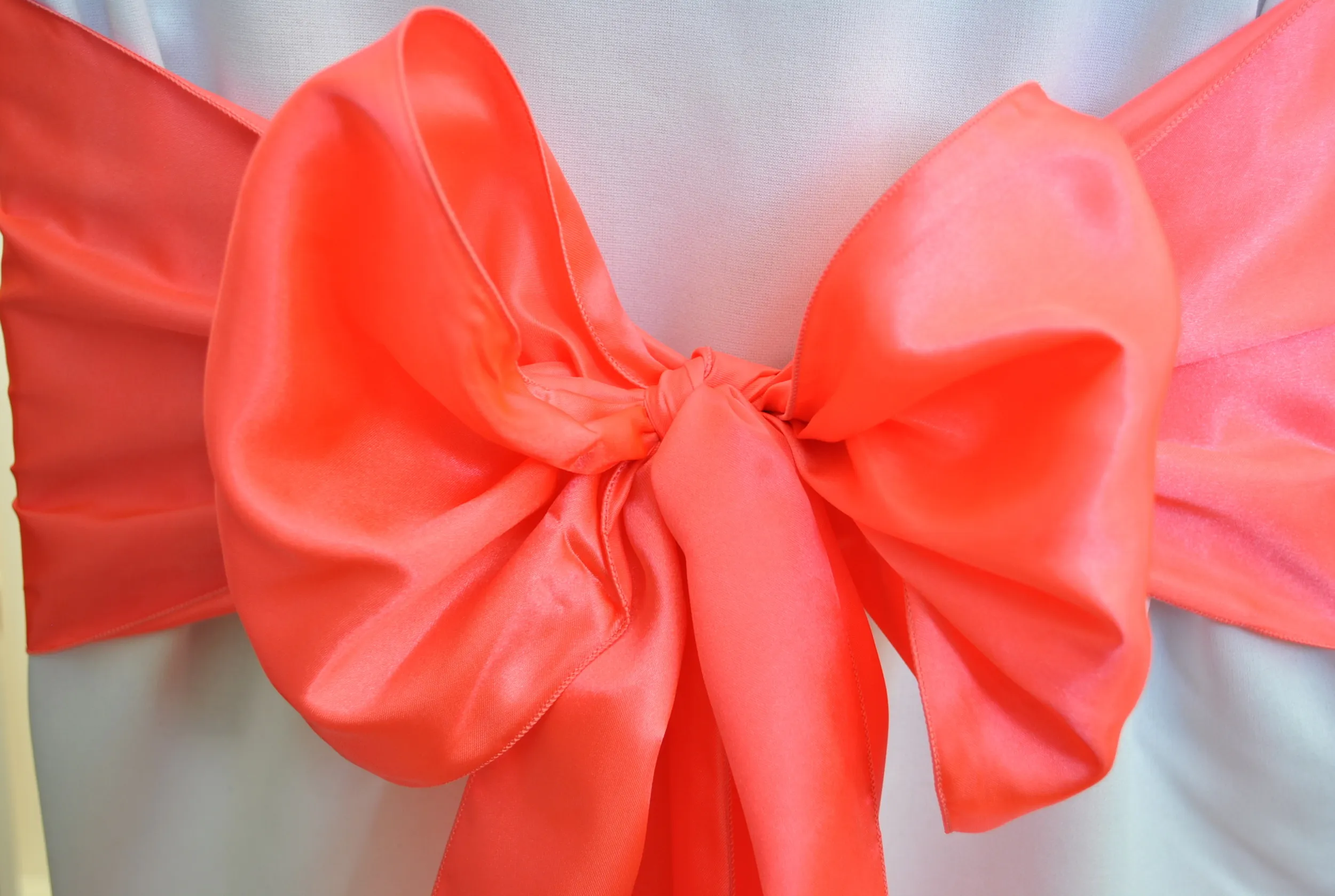 Coral Satin Sash