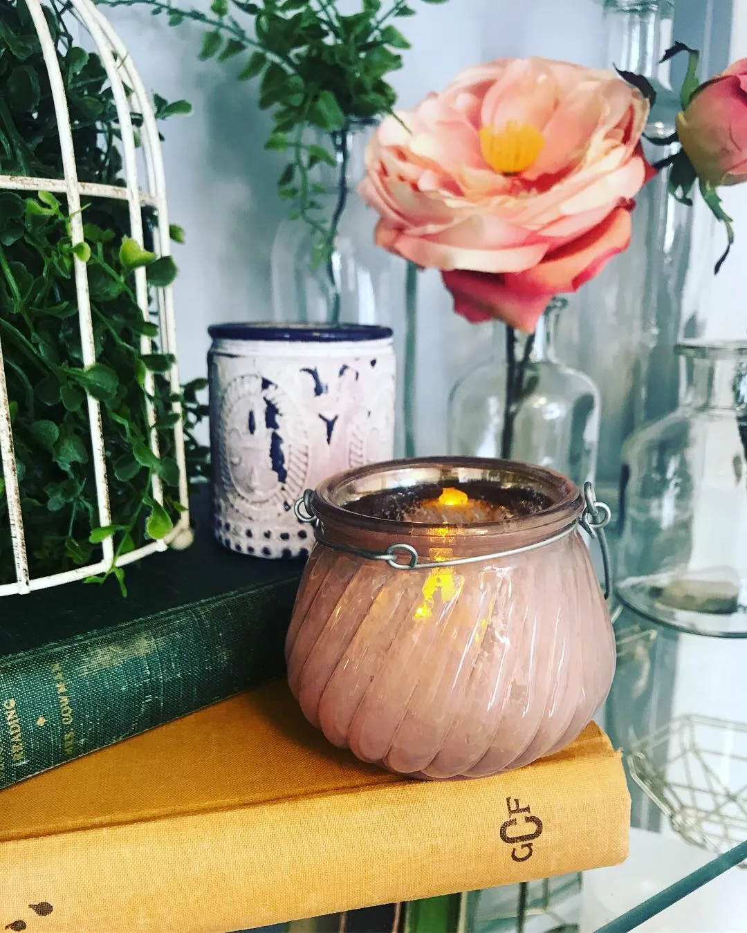 Pink Mercury Tealight Holder