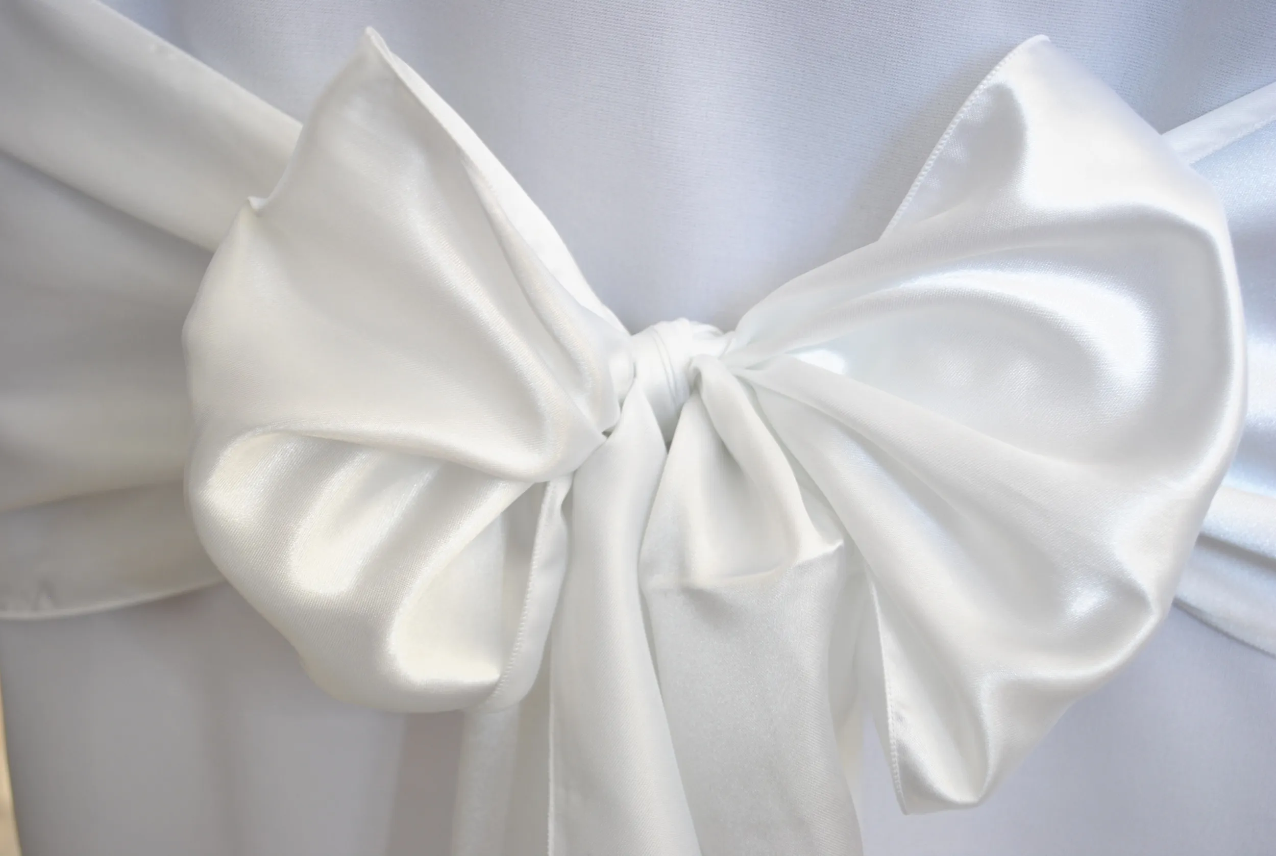 White Satin Sash