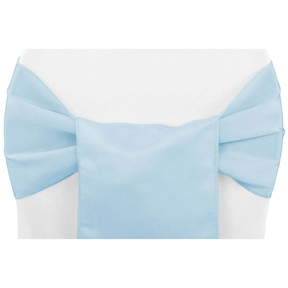 Light Blue Satin Sash