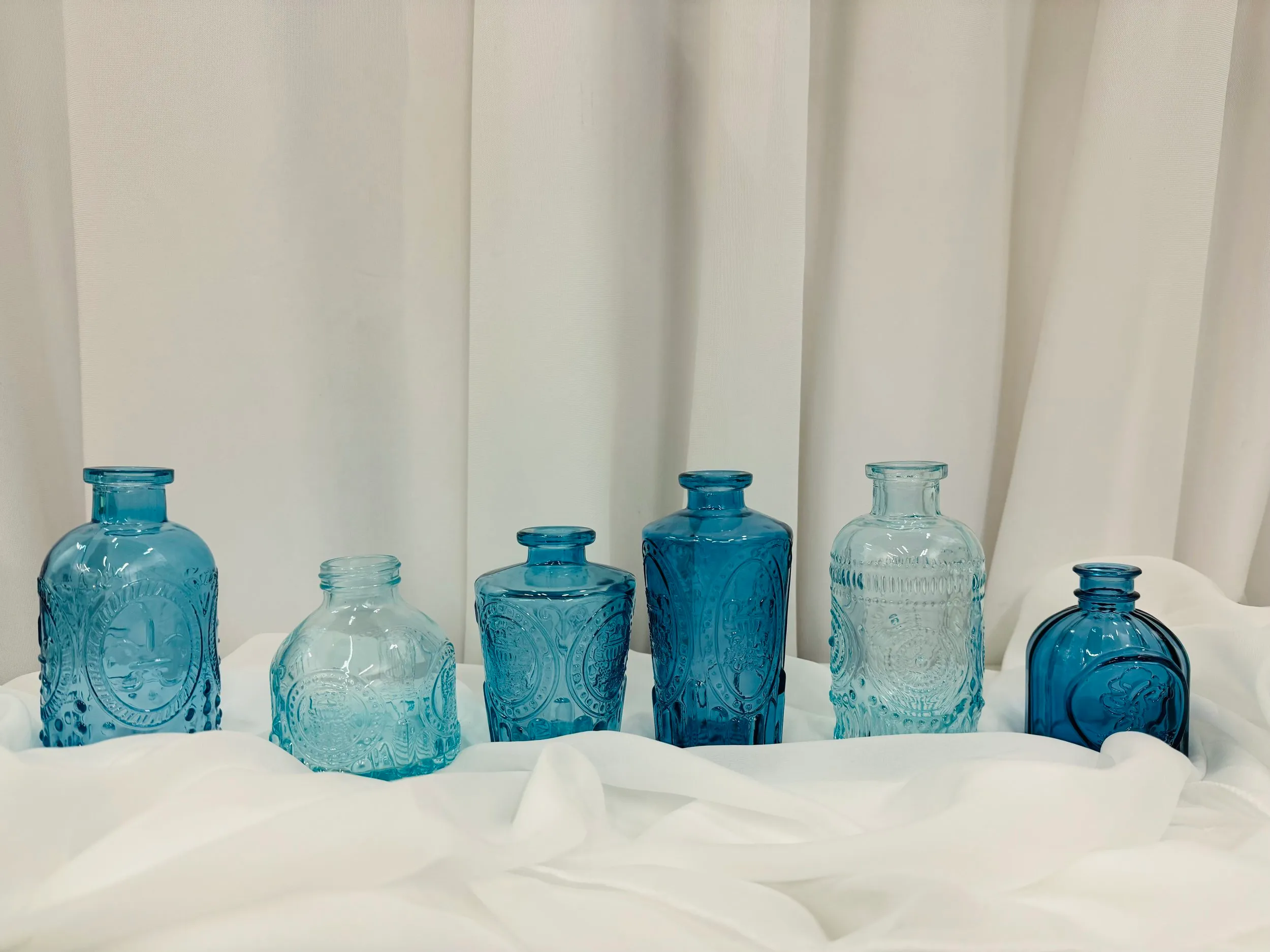 Vintage Blue Bud Vases