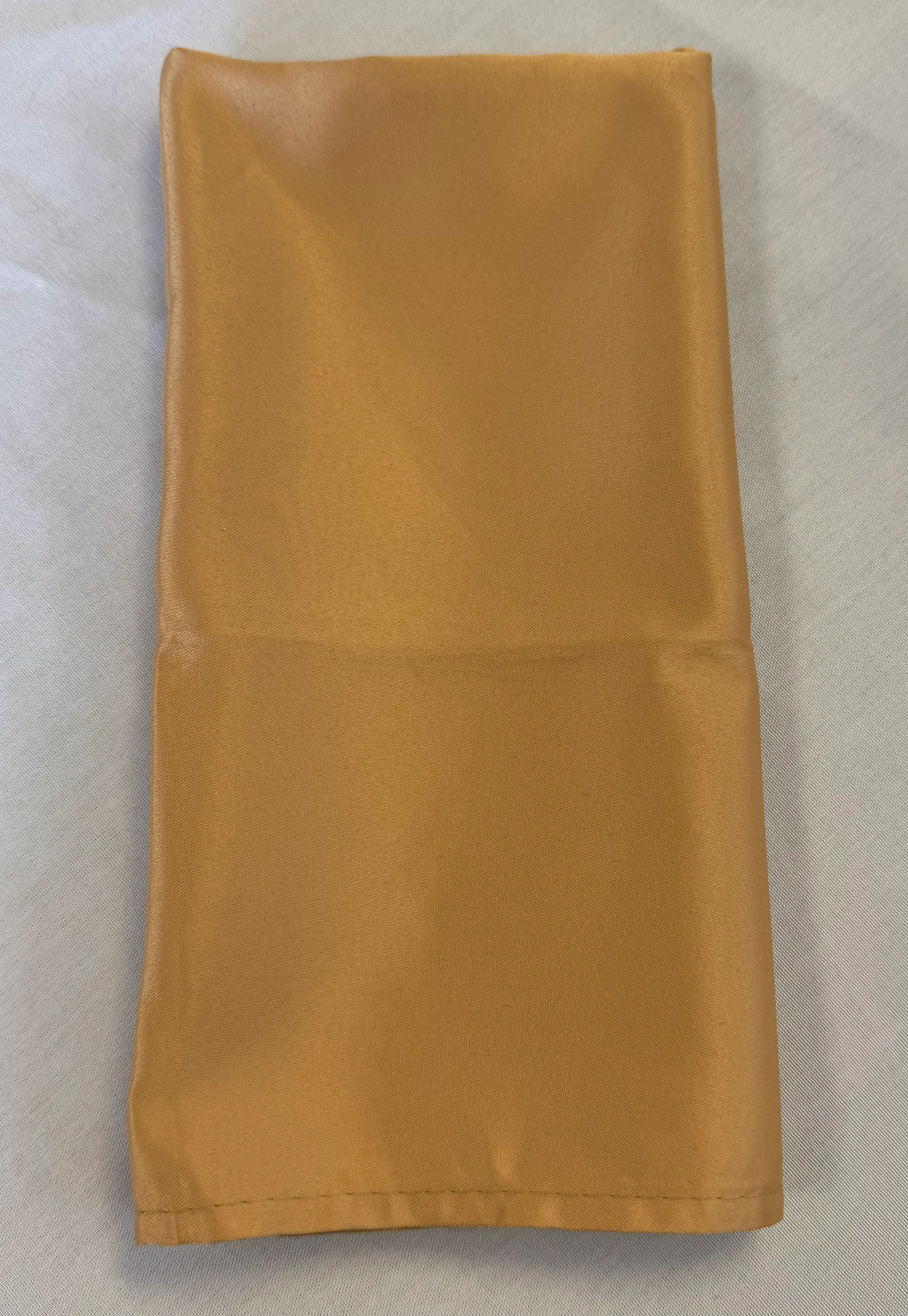gold satin napkins
