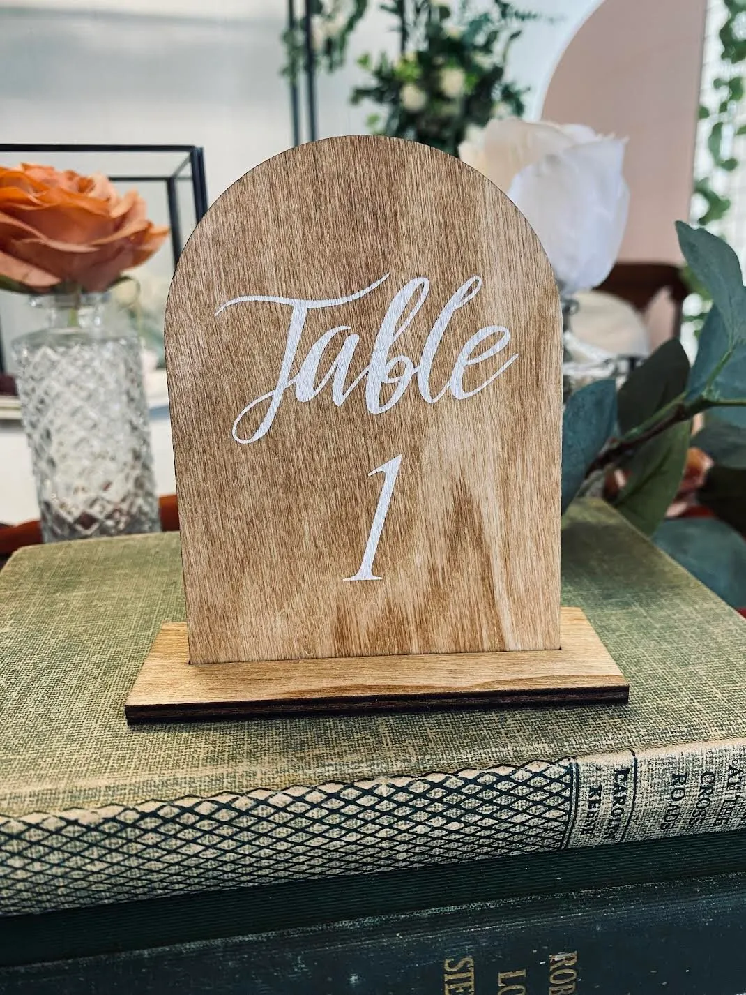 Solid Wood Boho Arched Table Numbers
