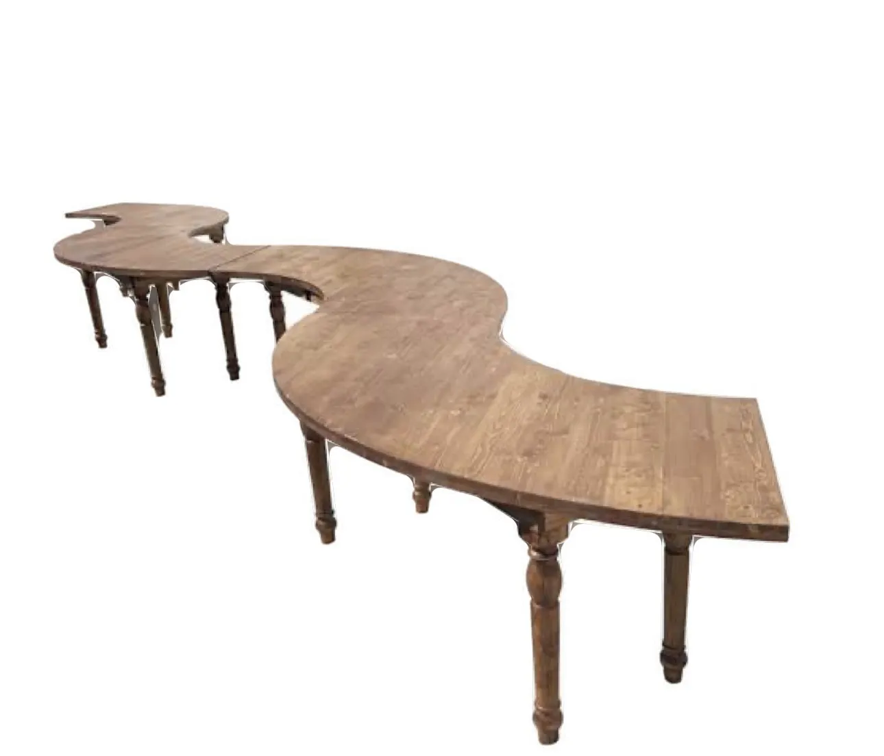 Rustic Serpentine Tables
