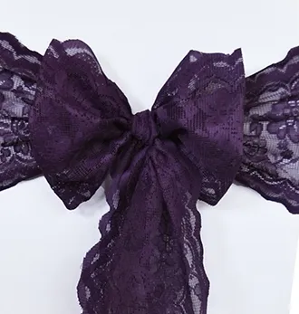 Eggplant Lace Sash