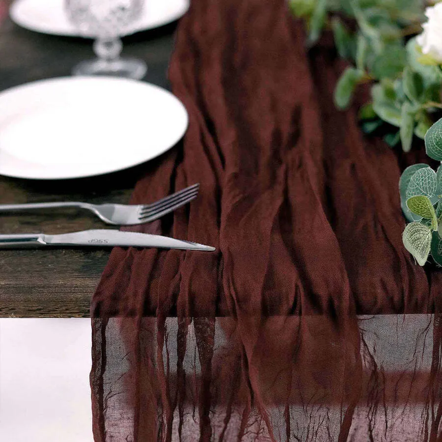 Burgundy Cheesecloth Runners