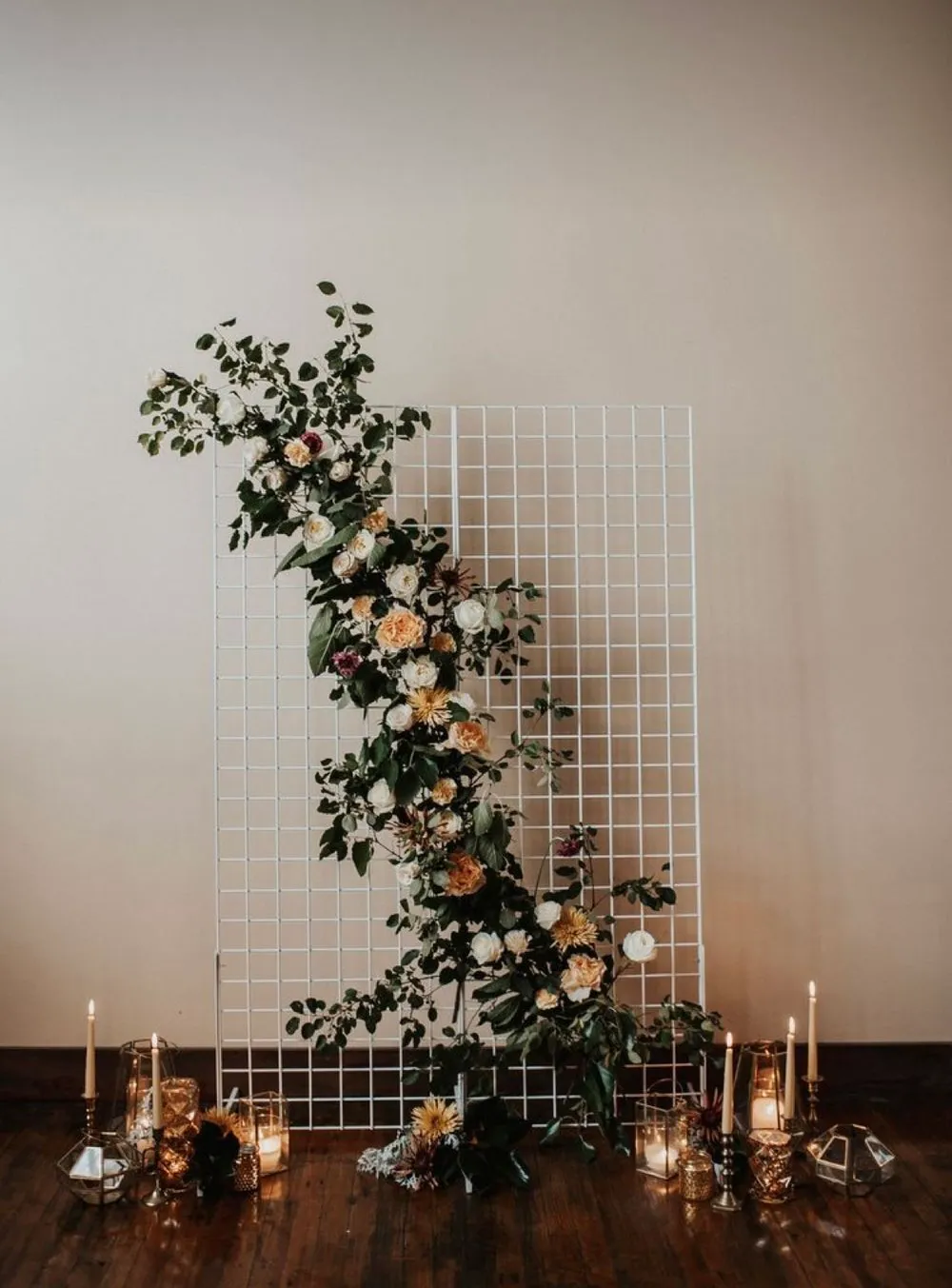 7ft White Grid Panel Seating Chart