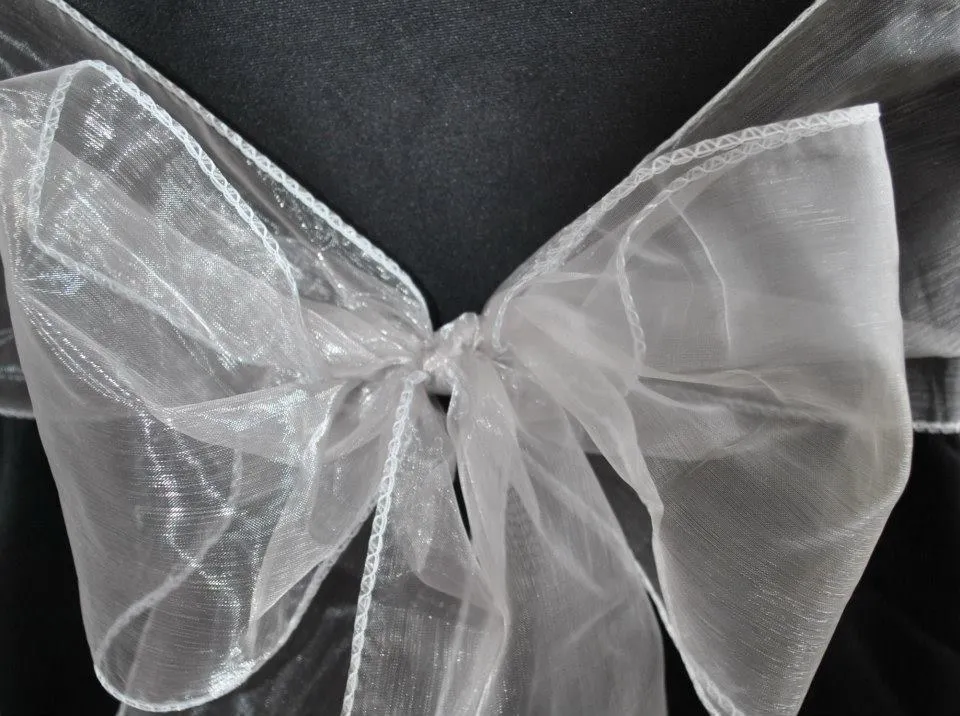 Silver Organza Sash