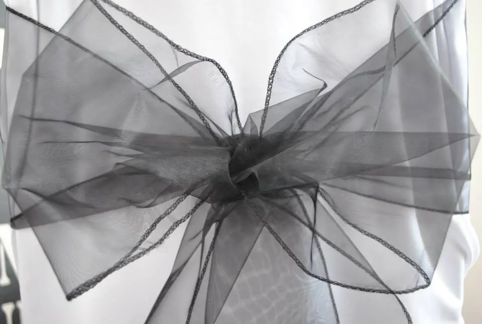 Black Organza Sash