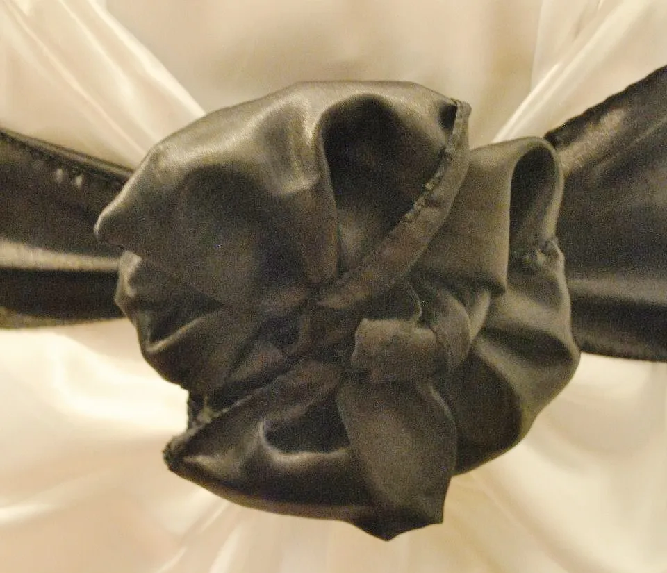 Black Satin Sash