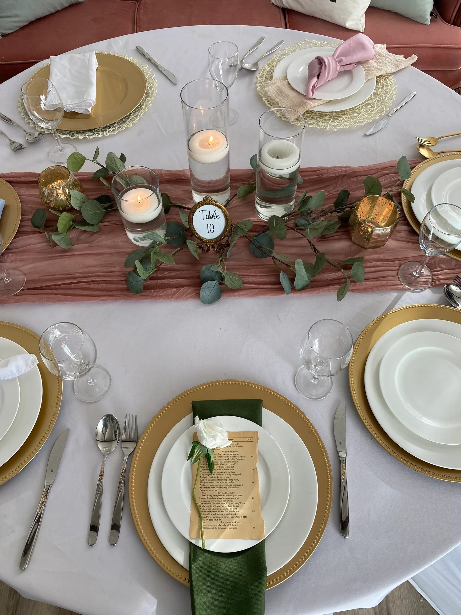 Dusty Rose Cheesecloth Runners