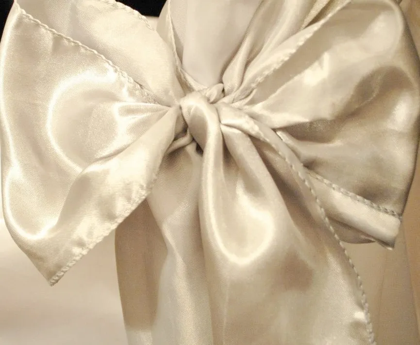 Silver Satin Sash