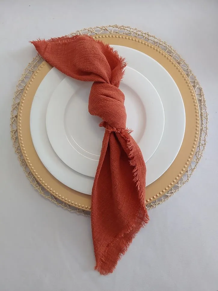 Rust Cheesecloth Napkins