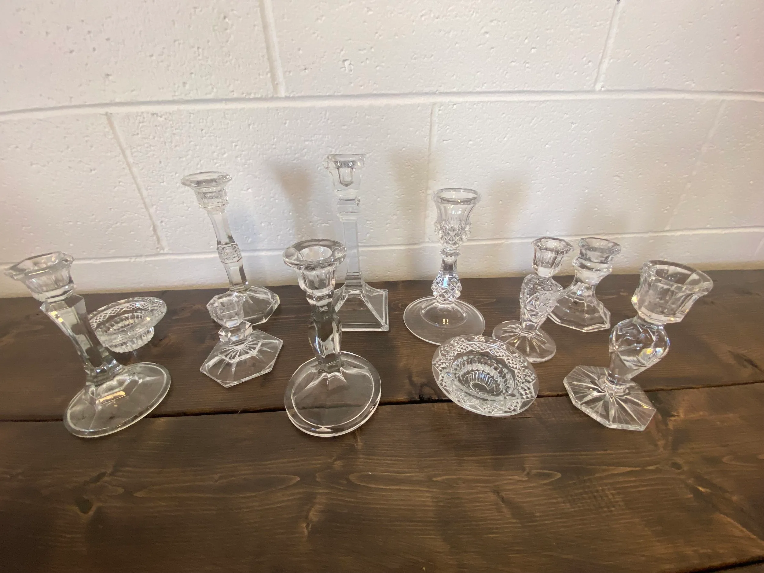 Crystal Candlestick Holders