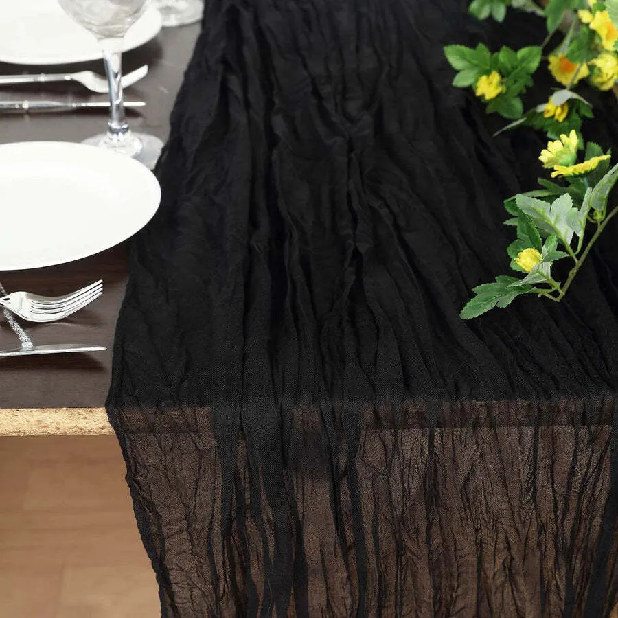 Black Cheesecloth Runners