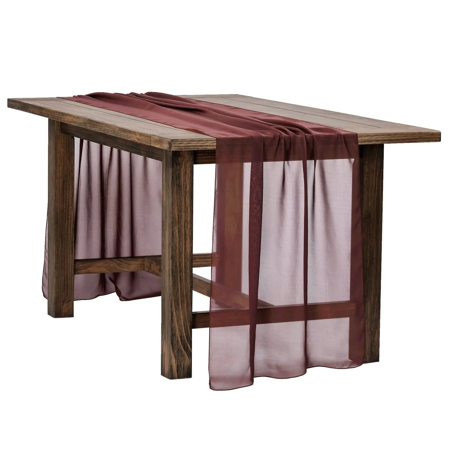 Burgundy Chiffon Runners