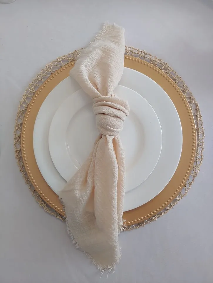 Ivory Cheesecloth Sashes