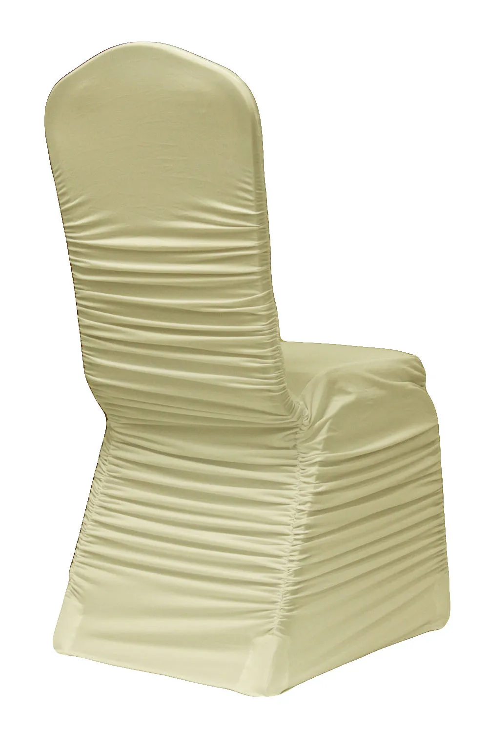 Ivory Ruched Spandex Chair Covers