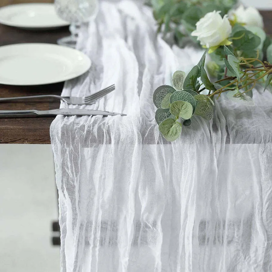 White Cheesecloth Runners