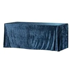 Navy Velvet Tablecloth