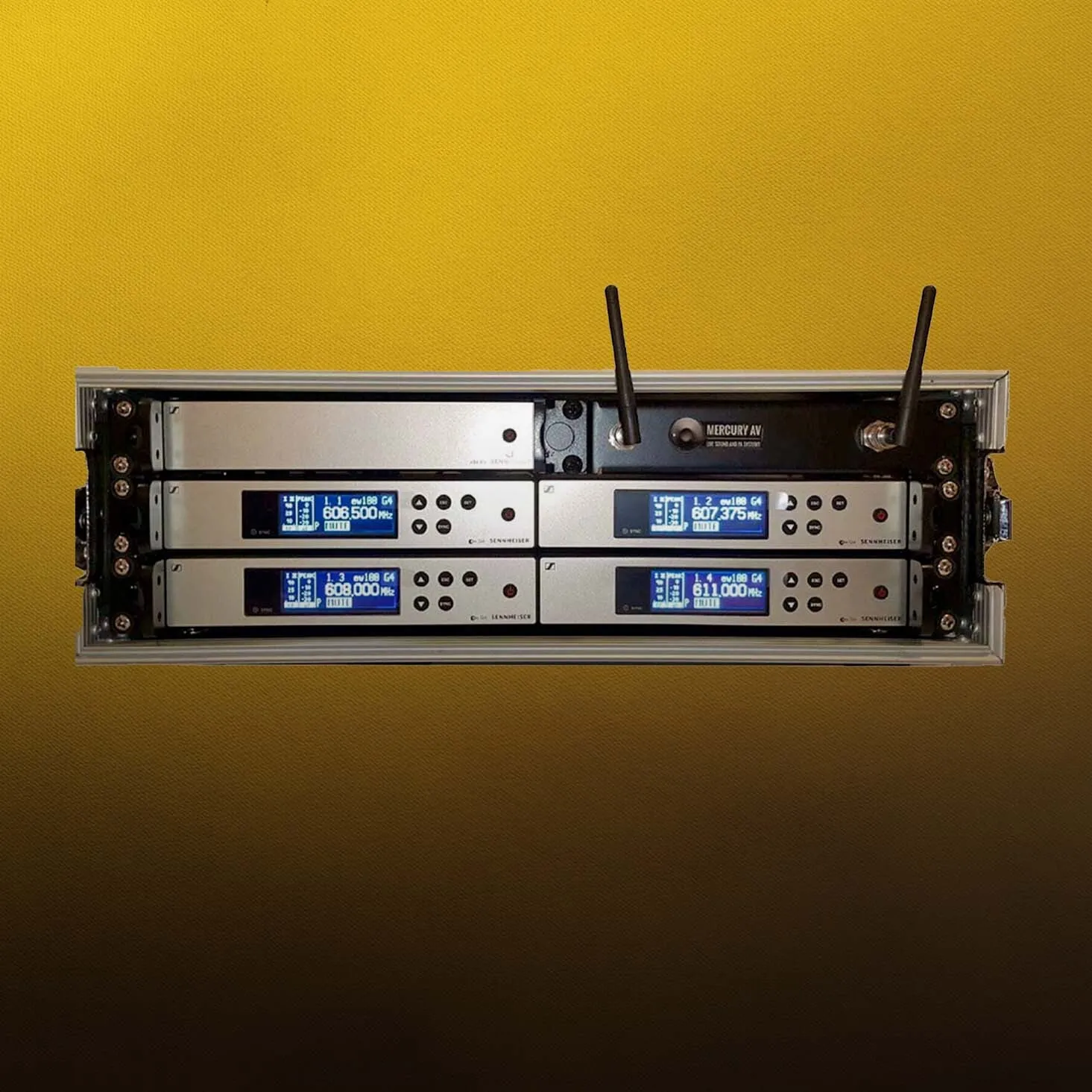 Kit 4x sennheiser g4 Rack RX + EWD ASA, LD systems antena