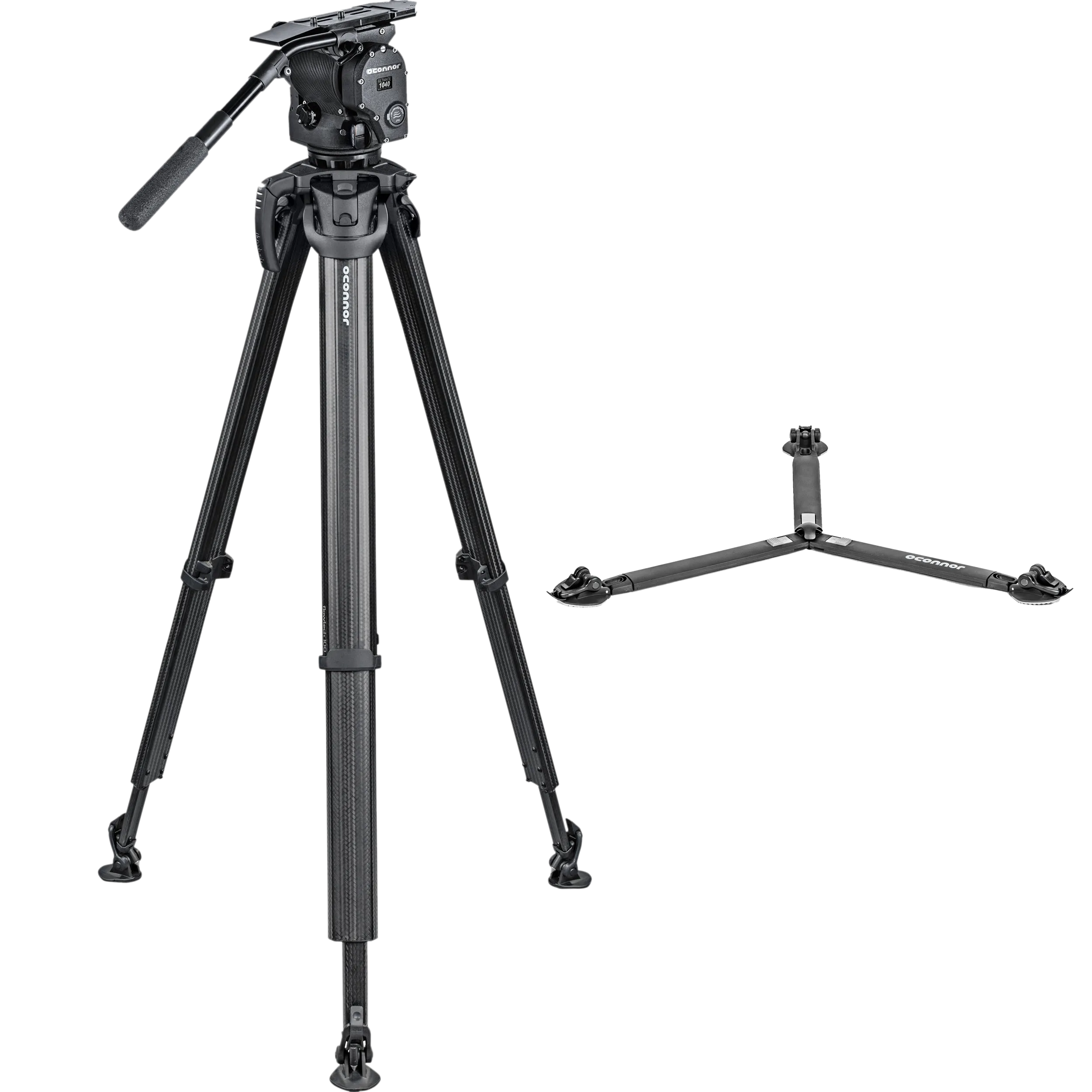 OConnor 1040 Fluid Head and flowtech 100 Tripod System with Handle and Case