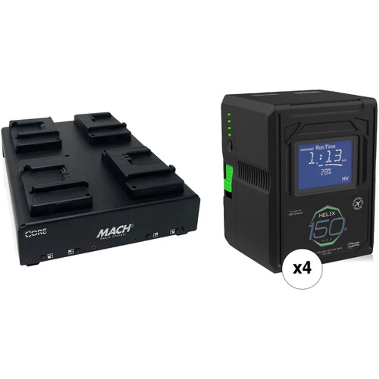 Core SWX Helix Max 147Wh 6-Battery Kit with Quad Charger (B-Mount)