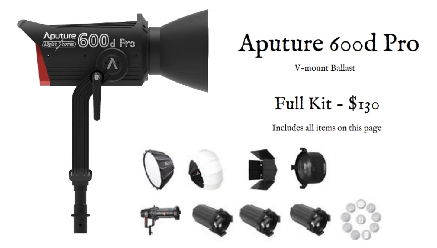 Aputure 600d Pro (Full Kit)