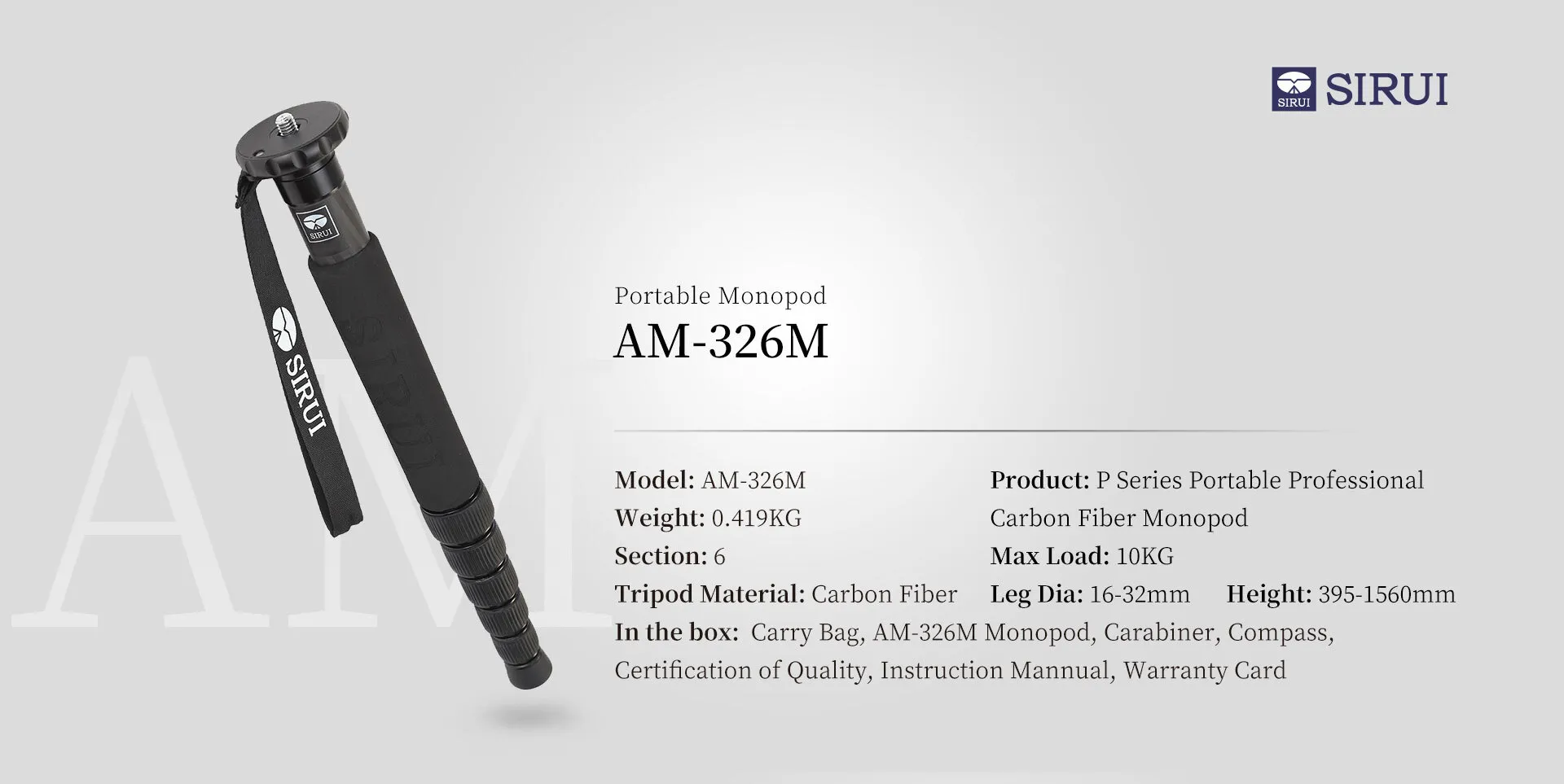 Sirui Carbon Fiber Monopod