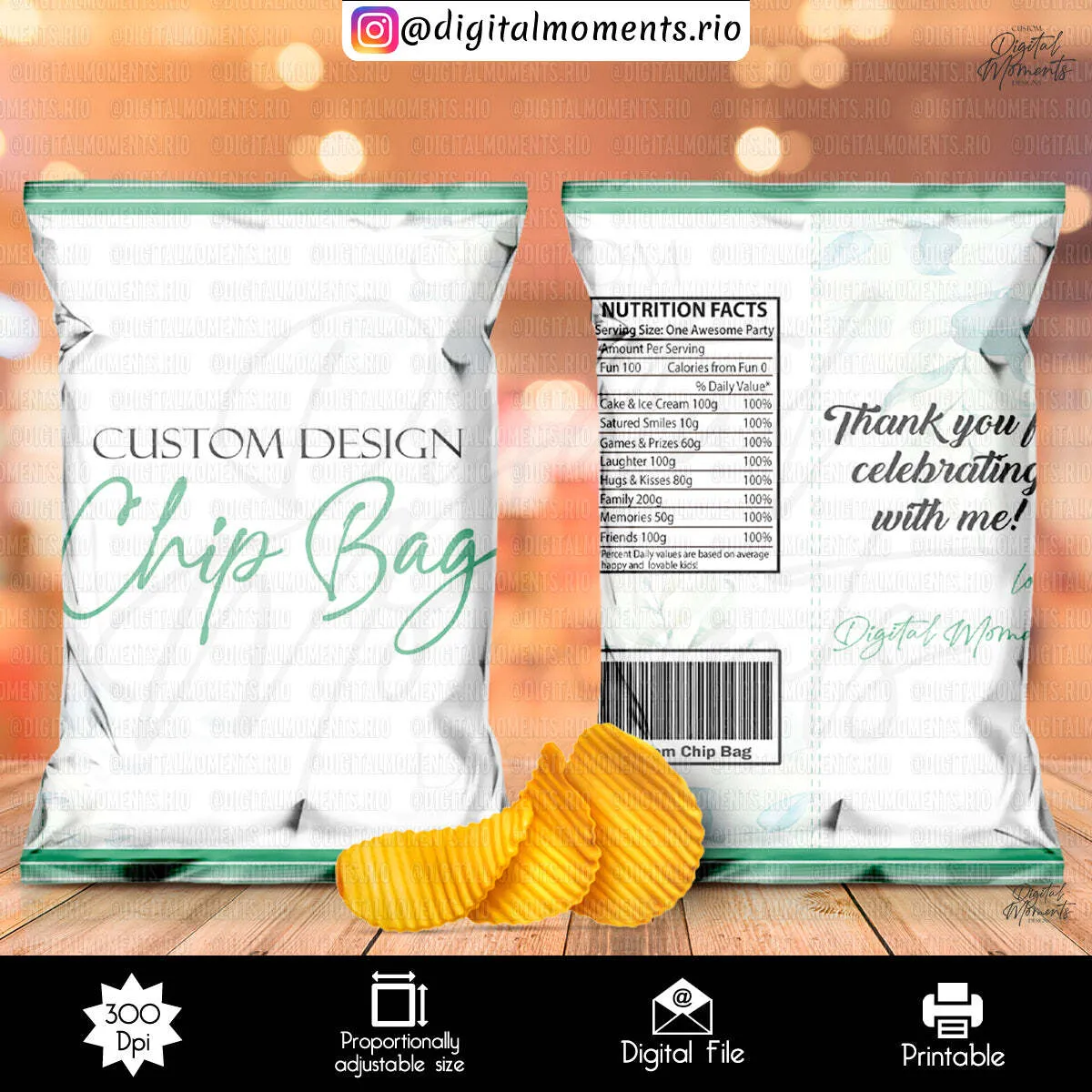 Custom chip bags