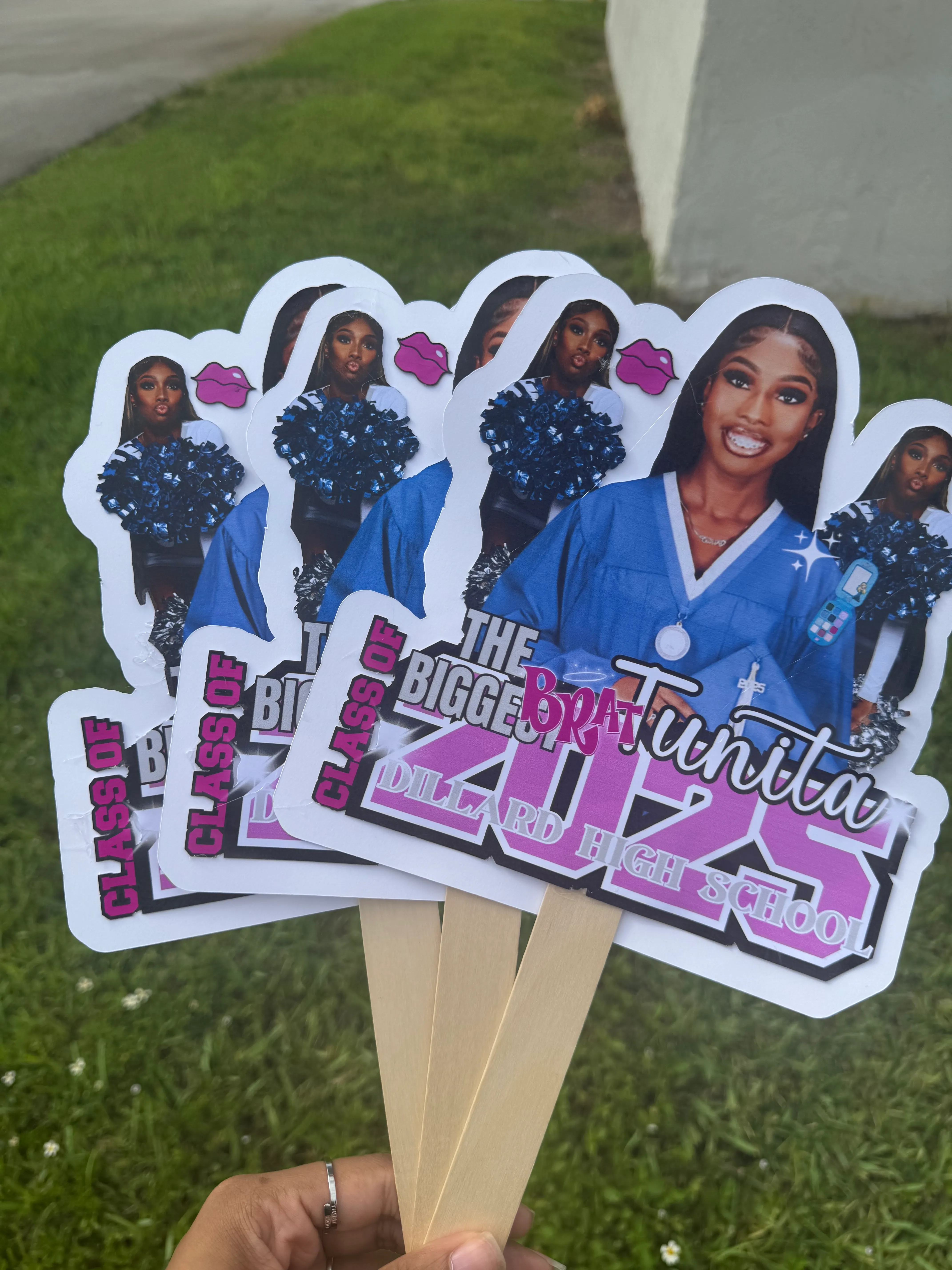 Custom hand fans - 6 count