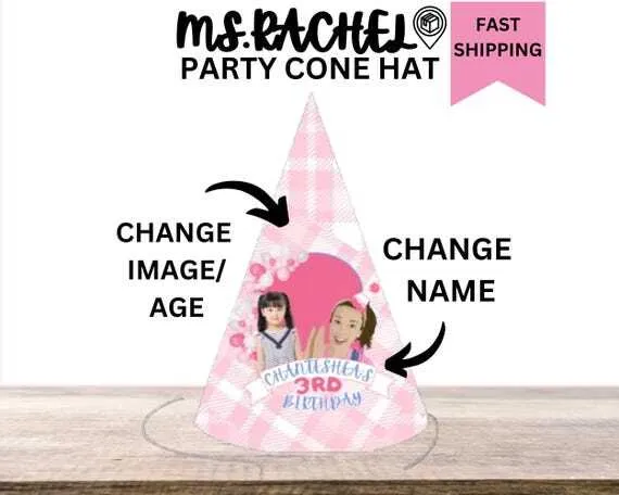Custom Party Hats - 6 Count