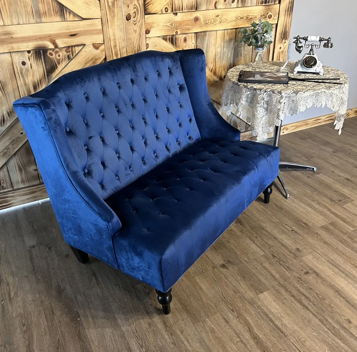Blue Loveseat