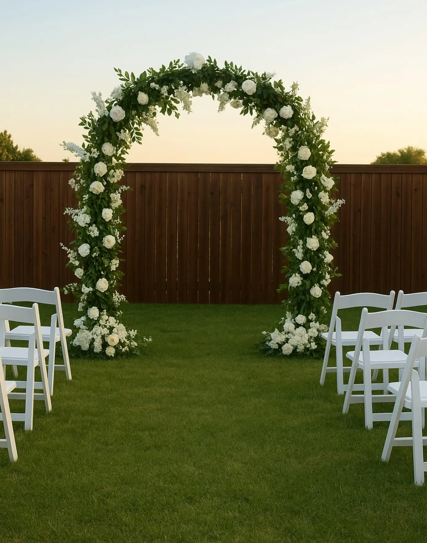 White Flower Arch