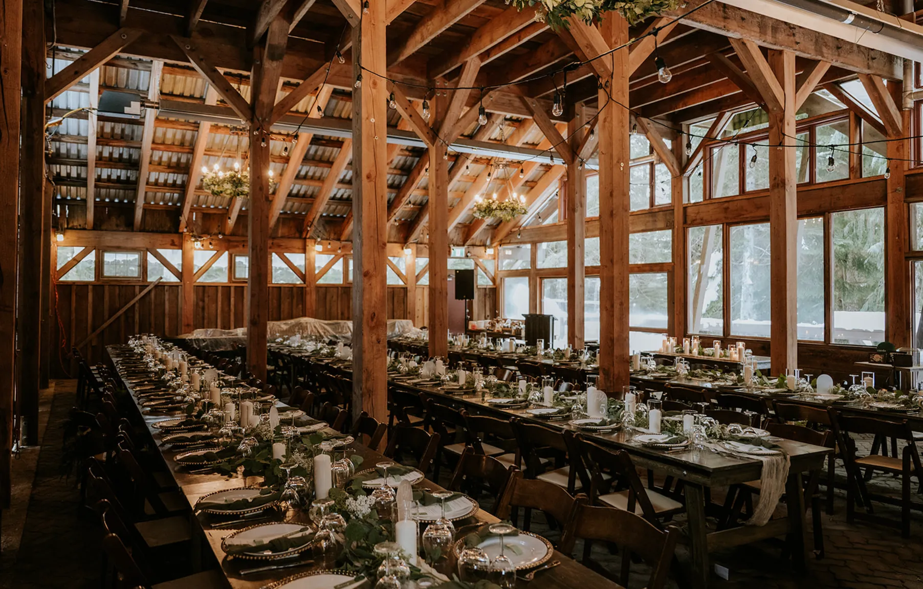 Farmhouse Tables - Walnut Finish (6-8 ft)