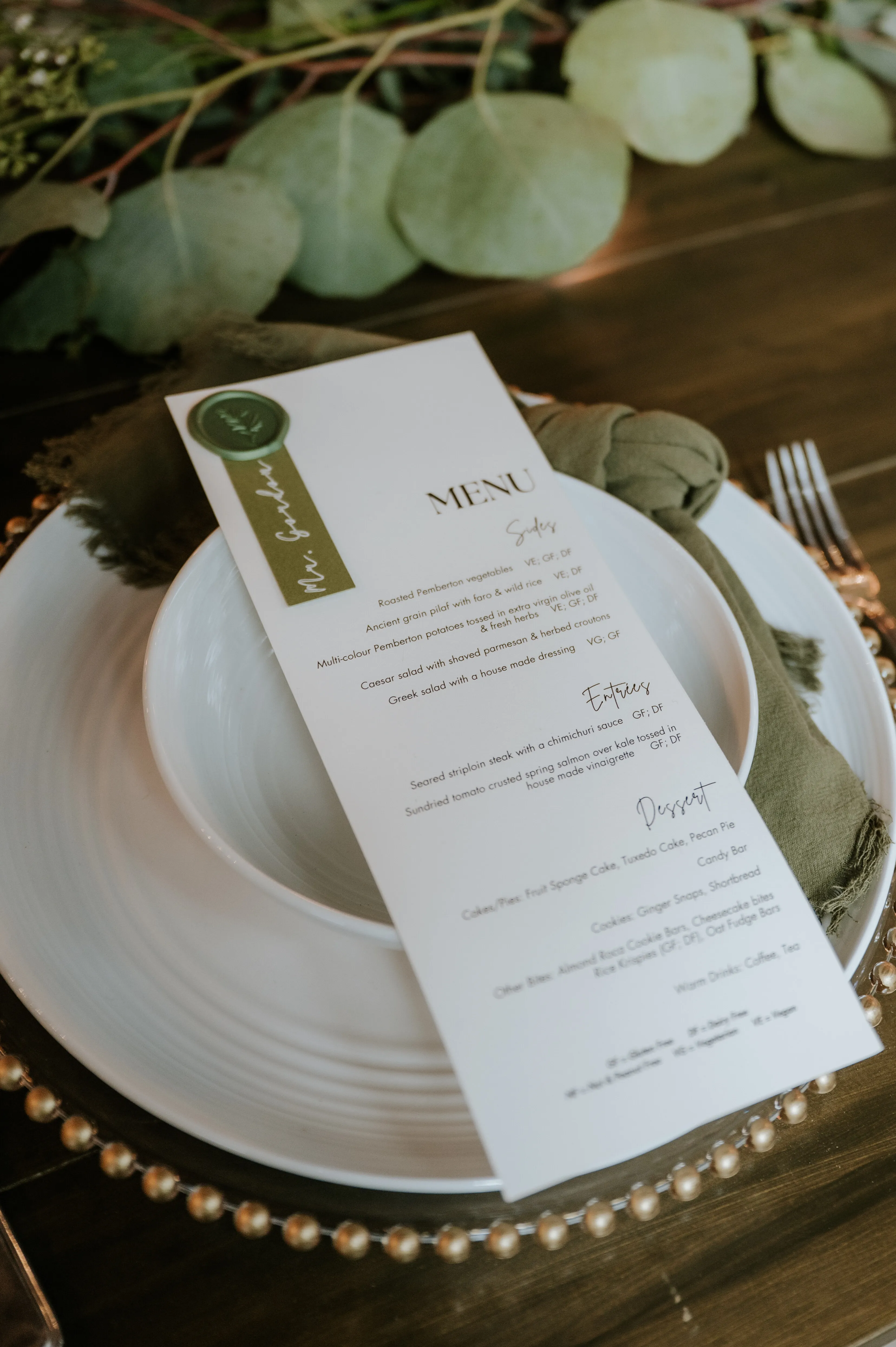 Gold Beaded Charger Plates