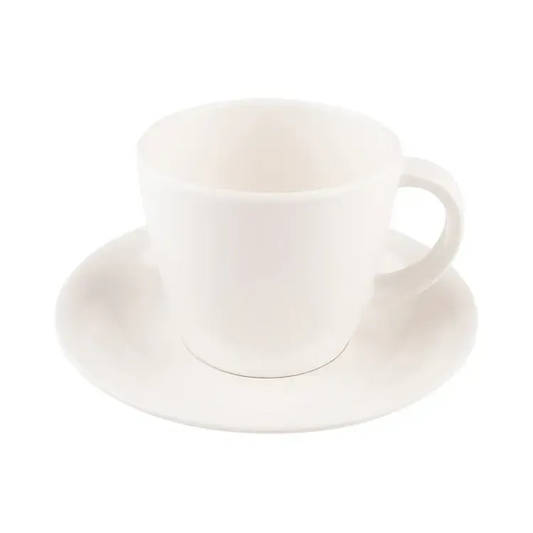 White Coffee/Tea Cups with Saucers