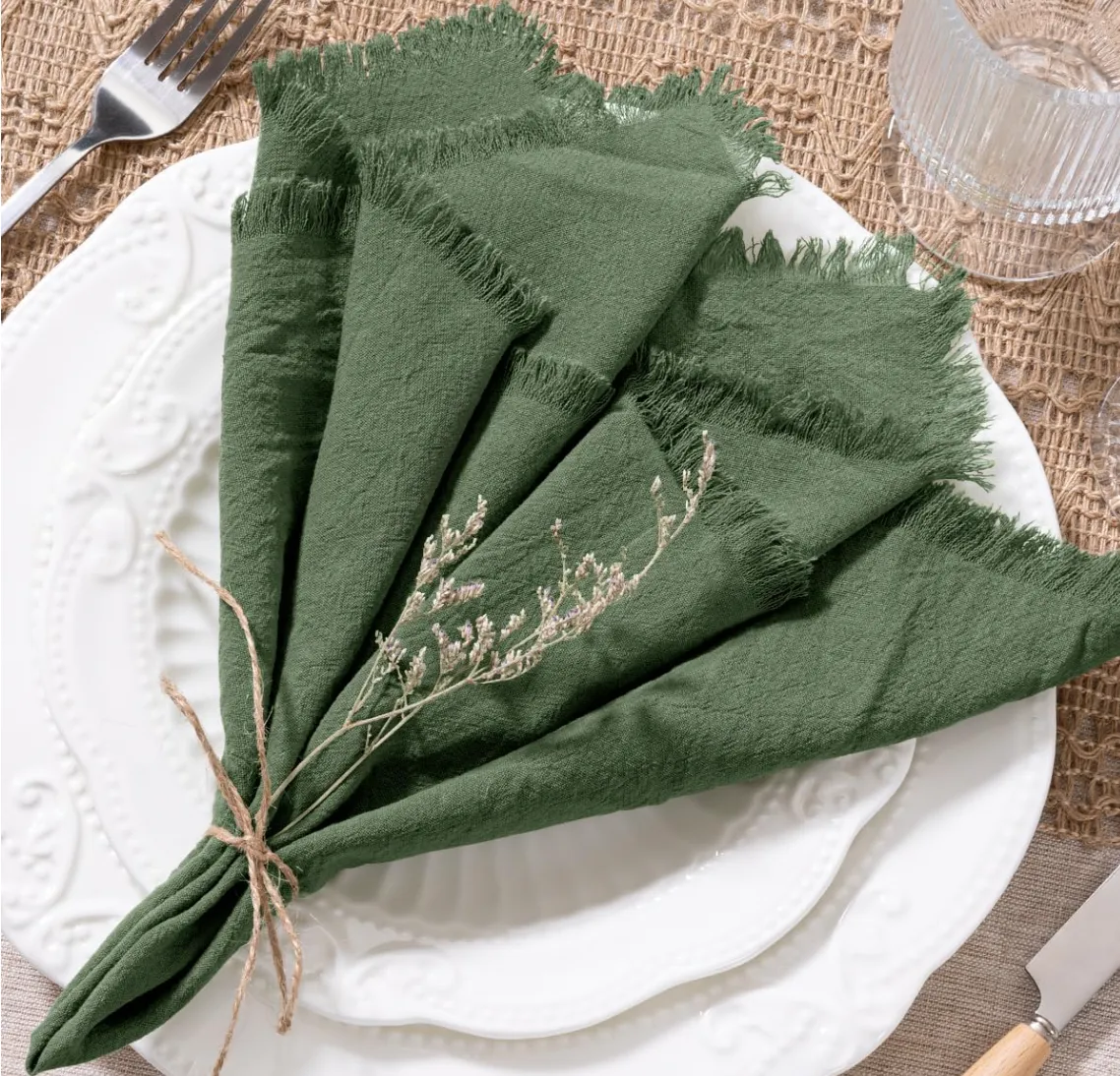 Dark Sage/Olive Cloth Napkins
