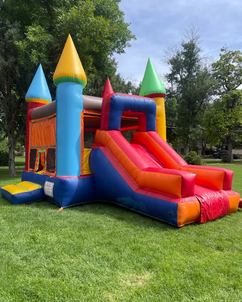 Multicolor Bounce House 20 ft (W) x 30 ft (L) x 15 ft (H) *NOT COMPATIBLE WITH BANNERS*