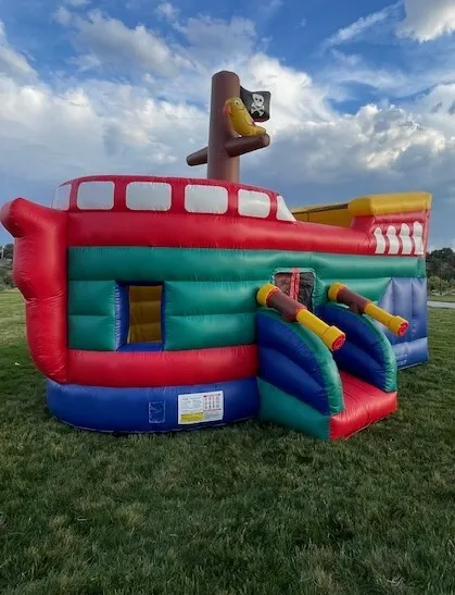 Pirate Ship Bounce House 15 (H) x 22 (L) x 13 (W) *NOT COMPATIBLE WITH BANNERS*