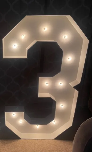 3 Marquee Number - 4 ft
