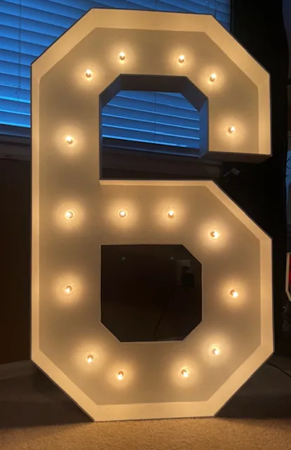 6 Marquee Number - 4 ft