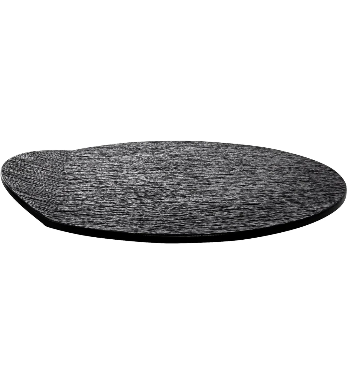 RD103 :: Black Matte Round Lifted Edge Plate 11.25"