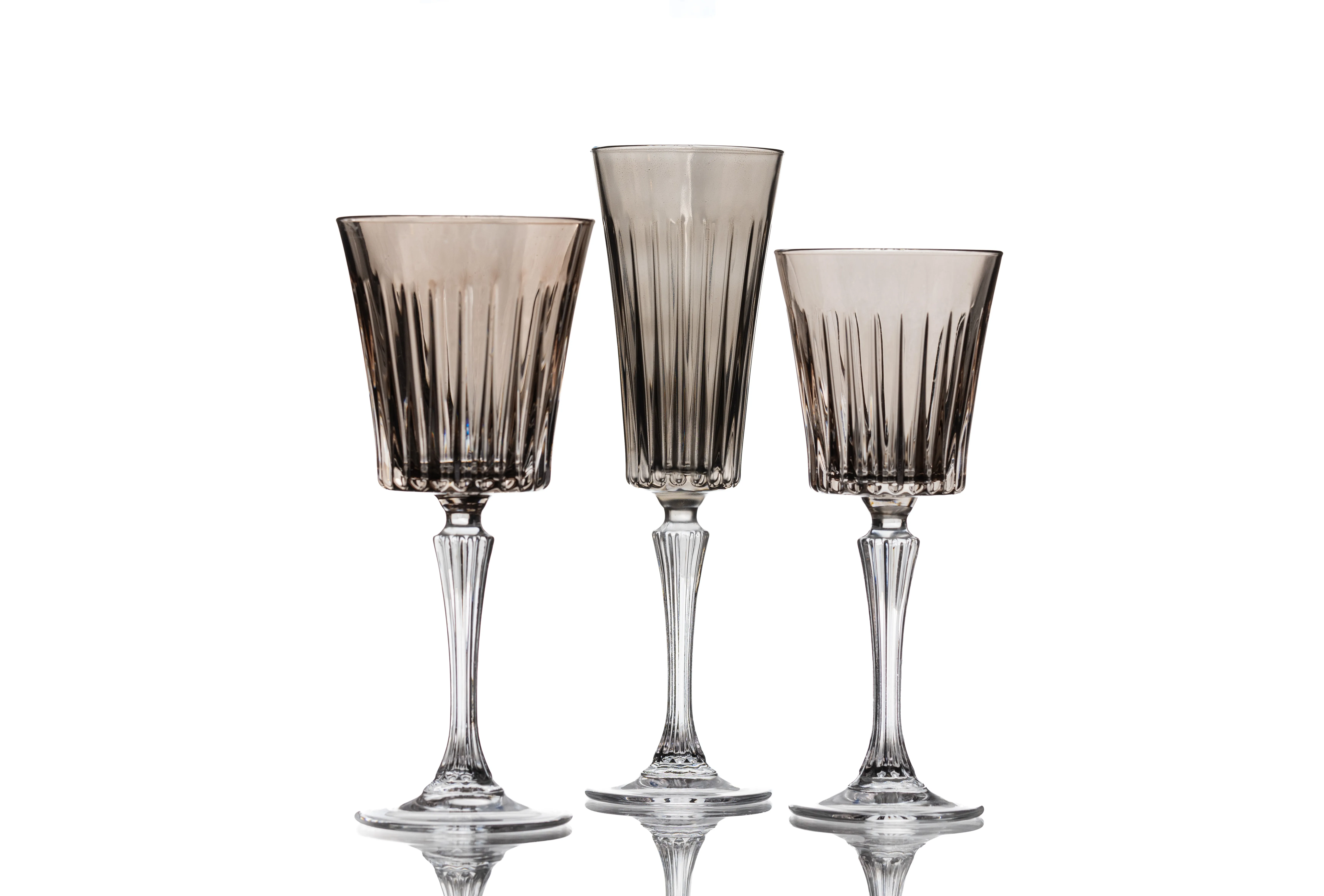 G310 :: Smoked Champagne Flute Glass