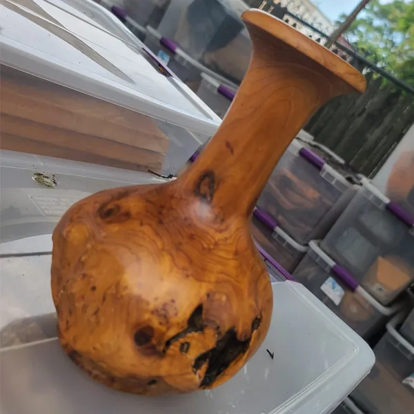 WD70 :: Rustic Wooden Bud Vase 10"
