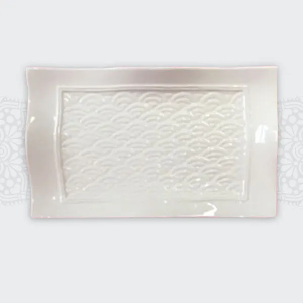 DY13 :: Dairy Wavy Serving Dish 11.5" x 7"  