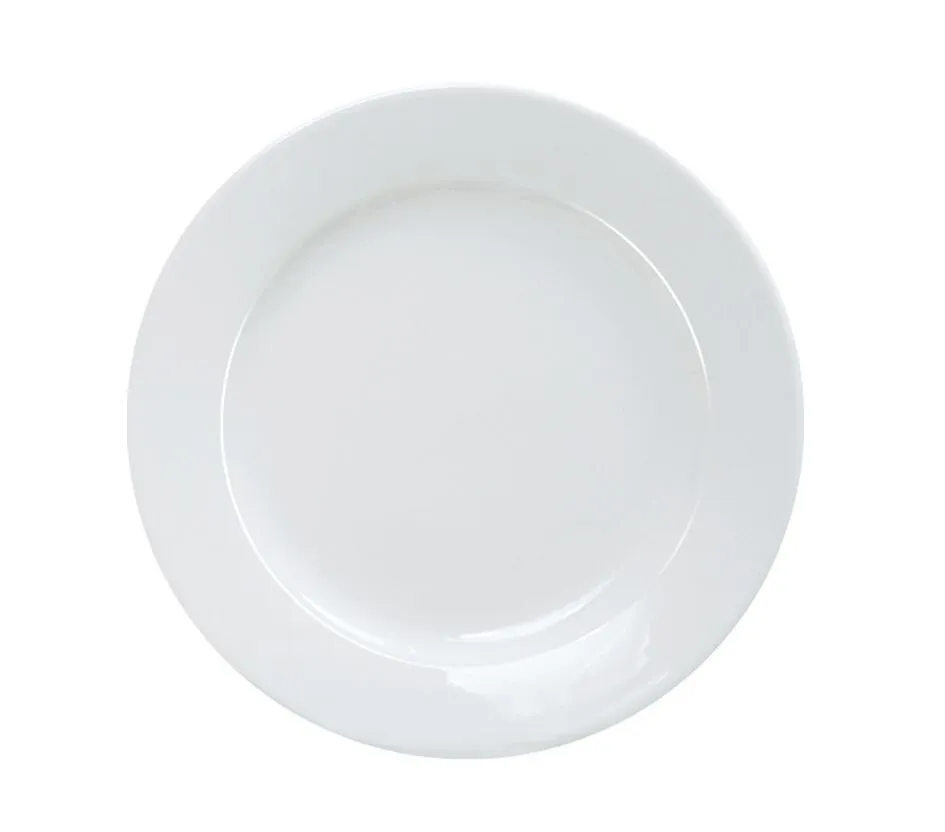 DY60 :: Dairy White Rimmed Appetizer Plate 6.25"